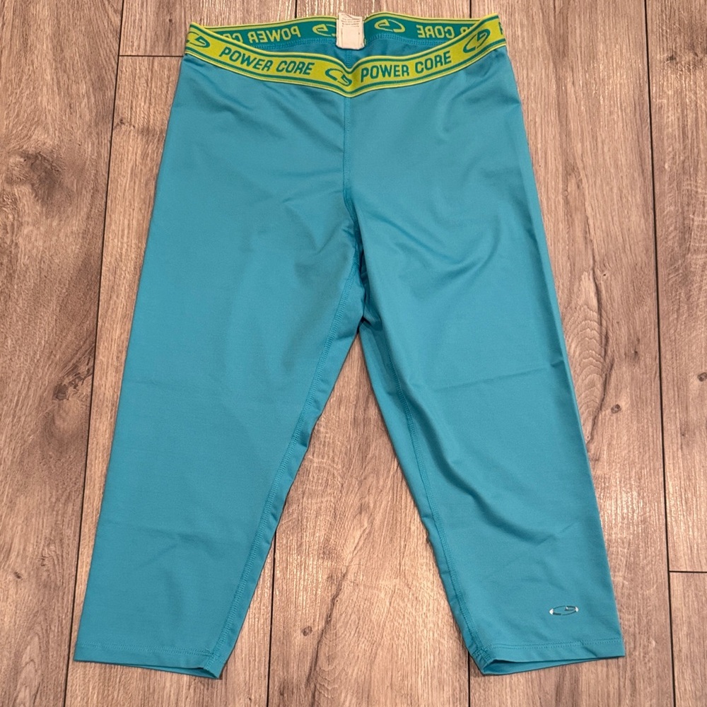 Champion Kids Aqua Leggings with Yellow‎ Waistband